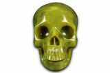 Realistic Jade (Nephrite) Skull #382098-1